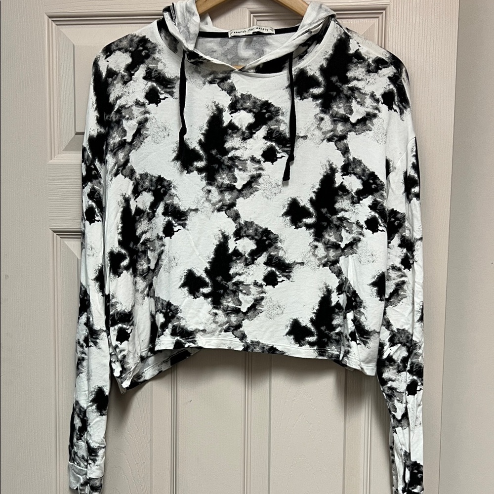 Fashion Nova Monochrome Tie-Dye Hoodie